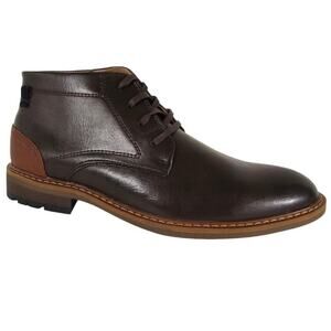 EUC Restoration Mens Wayne Faux Leather Chukka Ankle Boot Shoes, Brown, US 12